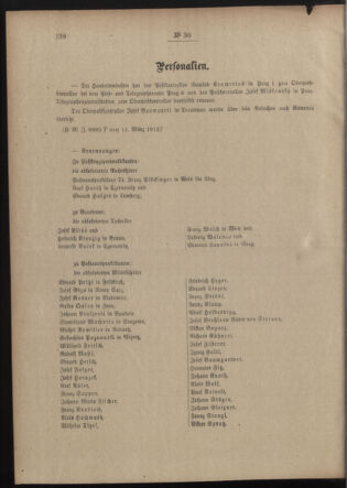 Post- und Telegraphen-Verordnungsblatt für das Verwaltungsgebiet des K.-K. Handelsministeriums 19120319 Seite: 2