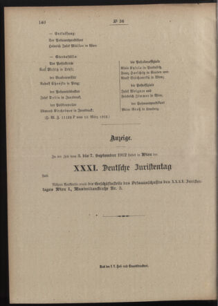 Post- und Telegraphen-Verordnungsblatt für das Verwaltungsgebiet des K.-K. Handelsministeriums 19120319 Seite: 4