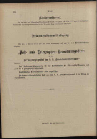 Post- und Telegraphen-Verordnungsblatt für das Verwaltungsgebiet des K.-K. Handelsministeriums 19120330 Seite: 4