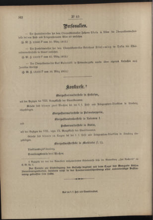 Post- und Telegraphen-Verordnungsblatt für das Verwaltungsgebiet des K.-K. Handelsministeriums 19120409 Seite: 2