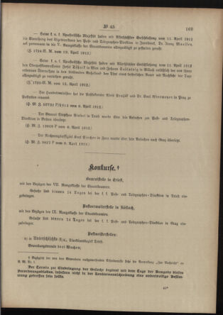 Post- und Telegraphen-Verordnungsblatt für das Verwaltungsgebiet des K.-K. Handelsministeriums 19120417 Seite: 3