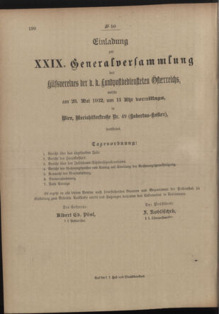 Post- und Telegraphen-Verordnungsblatt für das Verwaltungsgebiet des K.-K. Handelsministeriums 19120423 Seite: 4