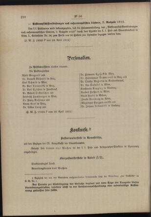 Post- und Telegraphen-Verordnungsblatt für das Verwaltungsgebiet des K.-K. Handelsministeriums 19120506 Seite: 2