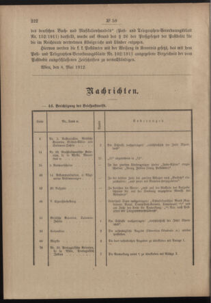 Post- und Telegraphen-Verordnungsblatt für das Verwaltungsgebiet des K.-K. Handelsministeriums 19120514 Seite: 2