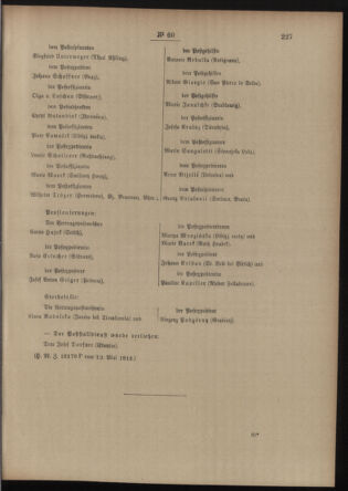 Post- und Telegraphen-Verordnungsblatt für das Verwaltungsgebiet des K.-K. Handelsministeriums 19120518 Seite: 3