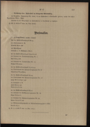 Post- und Telegraphen-Verordnungsblatt für das Verwaltungsgebiet des K.-K. Handelsministeriums 19120601 Seite: 3