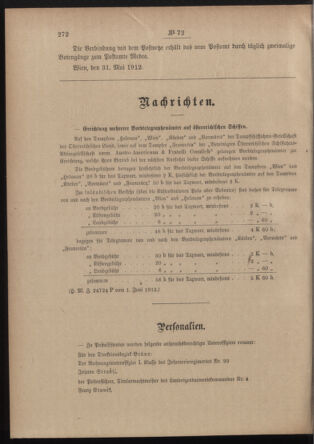 Post- und Telegraphen-Verordnungsblatt für das Verwaltungsgebiet des K.-K. Handelsministeriums 19120607 Seite: 2