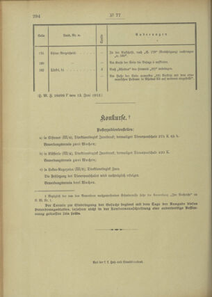 Post- und Telegraphen-Verordnungsblatt für das Verwaltungsgebiet des K.-K. Handelsministeriums 19120622 Seite: 2