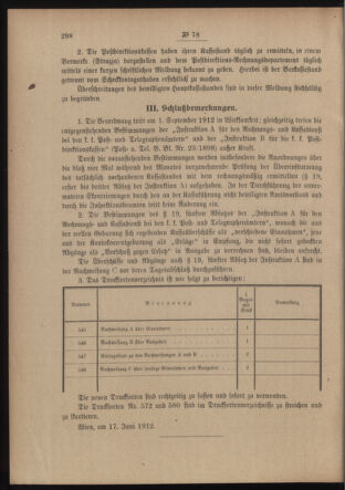 Post- und Telegraphen-Verordnungsblatt für das Verwaltungsgebiet des K.-K. Handelsministeriums 19120624 Seite: 4