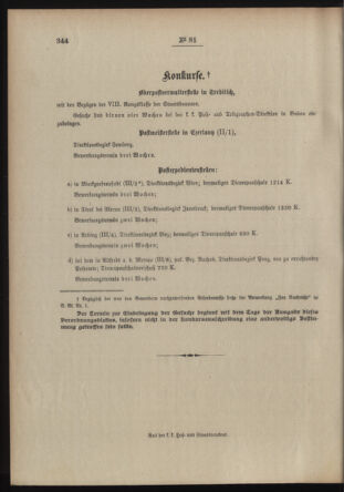 Post- und Telegraphen-Verordnungsblatt für das Verwaltungsgebiet des K.-K. Handelsministeriums 19120627 Seite: 4