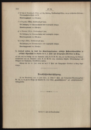 Post- und Telegraphen-Verordnungsblatt für das Verwaltungsgebiet des K.-K. Handelsministeriums 19120705 Seite: 4