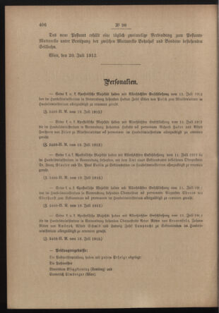 Post- und Telegraphen-Verordnungsblatt für das Verwaltungsgebiet des K.-K. Handelsministeriums 19120726 Seite: 2