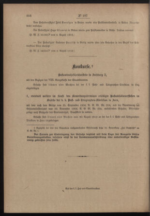 Post- und Telegraphen-Verordnungsblatt für das Verwaltungsgebiet des K.-K. Handelsministeriums 19120819 Seite: 4