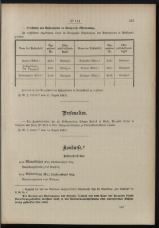 Post- und Telegraphen-Verordnungsblatt für das Verwaltungsgebiet des K.-K. Handelsministeriums 19120826 Seite: 3