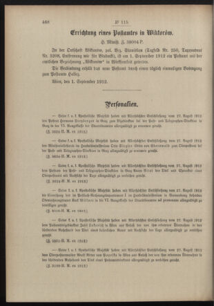 Post- und Telegraphen-Verordnungsblatt für das Verwaltungsgebiet des K.-K. Handelsministeriums 19120904 Seite: 2