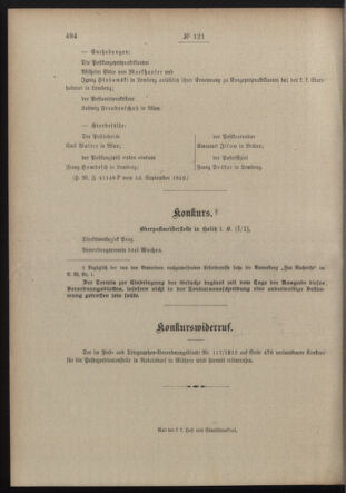 Post- und Telegraphen-Verordnungsblatt für das Verwaltungsgebiet des K.-K. Handelsministeriums 19120919 Seite: 4