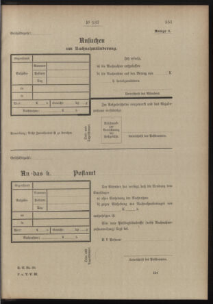 Post- und Telegraphen-Verordnungsblatt für das Verwaltungsgebiet des K.-K. Handelsministeriums 19121025 Seite: 5