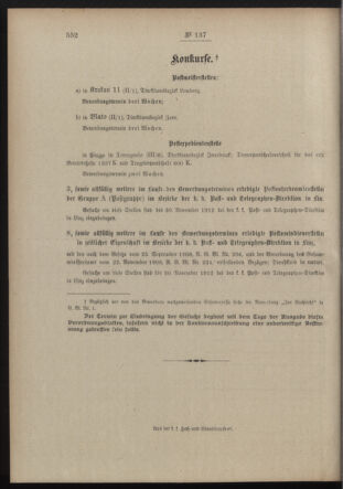 Post- und Telegraphen-Verordnungsblatt für das Verwaltungsgebiet des K.-K. Handelsministeriums 19121025 Seite: 6