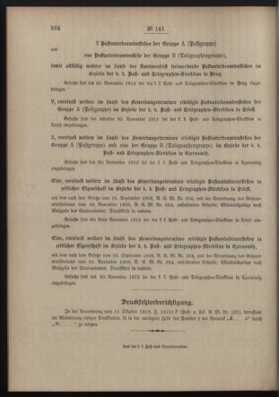 Post- und Telegraphen-Verordnungsblatt für das Verwaltungsgebiet des K.-K. Handelsministeriums 19121031 Seite: 4