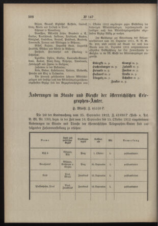 Post- und Telegraphen-Verordnungsblatt für das Verwaltungsgebiet des K.-K. Handelsministeriums 19121114 Seite: 2