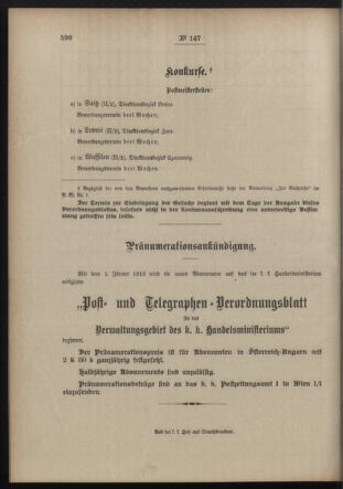 Post- und Telegraphen-Verordnungsblatt für das Verwaltungsgebiet des K.-K. Handelsministeriums 19121114 Seite: 4