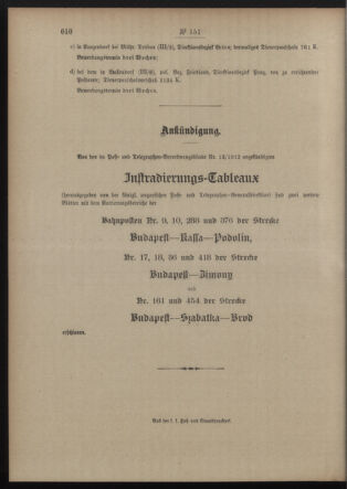 Post- und Telegraphen-Verordnungsblatt für das Verwaltungsgebiet des K.-K. Handelsministeriums 19121121 Seite: 4