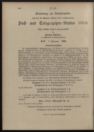 Post- und Telegraphen-Verordnungsblatt für das Verwaltungsgebiet des K.-K. Handelsministeriums 19121125 Seite: 2