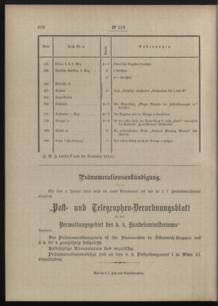 Post- und Telegraphen-Verordnungsblatt für das Verwaltungsgebiet des K.-K. Handelsministeriums 19121209 Seite: 2