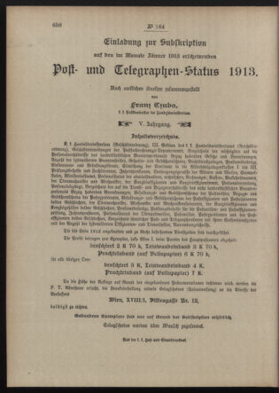 Post- und Telegraphen-Verordnungsblatt für das Verwaltungsgebiet des K.-K. Handelsministeriums 19121217 Seite: 4