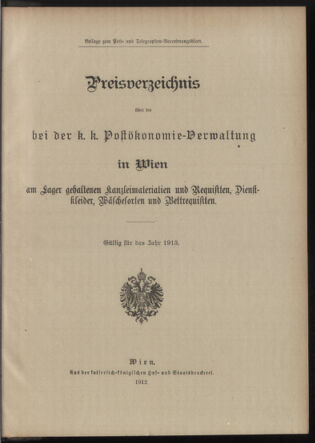 Post- und Telegraphen-Verordnungsblatt für das Verwaltungsgebiet des K.-K. Handelsministeriums 1912bl04 Seite: 1