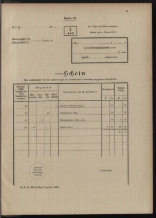 Post- und Telegraphen-Verordnungsblatt für das Verwaltungsgebiet des K.-K. Handelsministeriums 1912bl04 Seite: 13