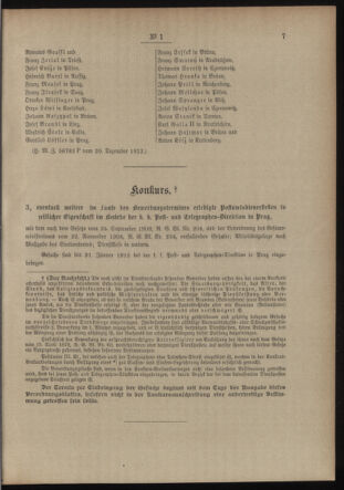 Post- und Telegraphen-Verordnungsblatt für das Verwaltungsgebiet des K.-K. Handelsministeriums 19130102 Seite: 7