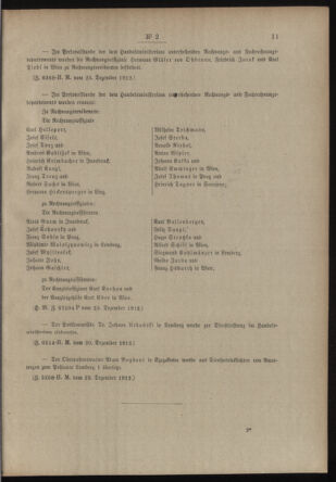 Post- und Telegraphen-Verordnungsblatt für das Verwaltungsgebiet des K.-K. Handelsministeriums 19130104 Seite: 3