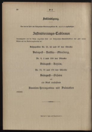 Post- und Telegraphen-Verordnungsblatt für das Verwaltungsgebiet des K.-K. Handelsministeriums 19130117 Seite: 4