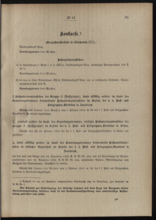 Post- und Telegraphen-Verordnungsblatt für das Verwaltungsgebiet des K.-K. Handelsministeriums 19130125 Seite: 3