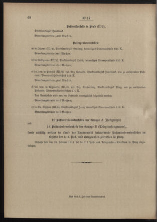 Post- und Telegraphen-Verordnungsblatt für das Verwaltungsgebiet des K.-K. Handelsministeriums 19130131 Seite: 4