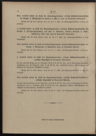 Post- und Telegraphen-Verordnungsblatt für das Verwaltungsgebiet des K.-K. Handelsministeriums 19130204 Seite: 4