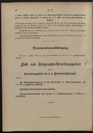 Post- und Telegraphen-Verordnungsblatt für das Verwaltungsgebiet des K.-K. Handelsministeriums 19130205 Seite: 4