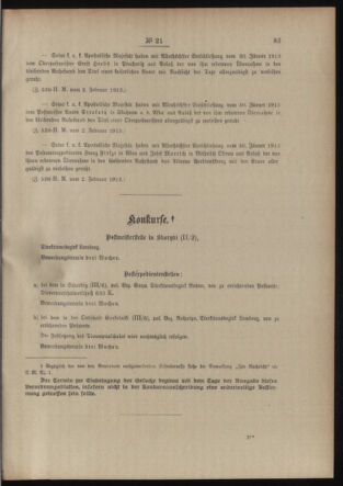 Post- und Telegraphen-Verordnungsblatt für das Verwaltungsgebiet des K.-K. Handelsministeriums 19130207 Seite: 3