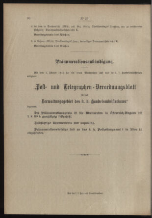 Post- und Telegraphen-Verordnungsblatt für das Verwaltungsgebiet des K.-K. Handelsministeriums 19130211 Seite: 4