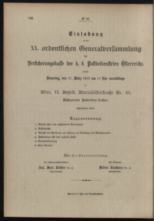 Post- und Telegraphen-Verordnungsblatt für das Verwaltungsgebiet des K.-K. Handelsministeriums 19130215 Seite: 4