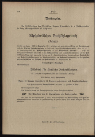 Post- und Telegraphen-Verordnungsblatt für das Verwaltungsgebiet des K.-K. Handelsministeriums 19130218 Seite: 4