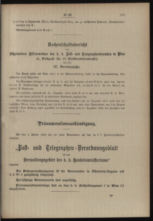 Post- und Telegraphen-Verordnungsblatt für das Verwaltungsgebiet des K.-K. Handelsministeriums 19130220 Seite: 3