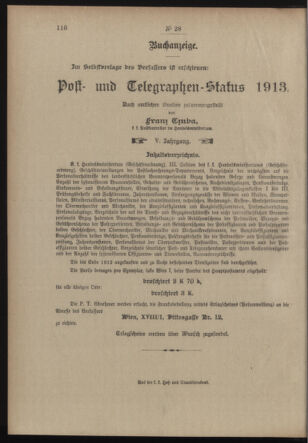 Post- und Telegraphen-Verordnungsblatt für das Verwaltungsgebiet des K.-K. Handelsministeriums 19130220 Seite: 4