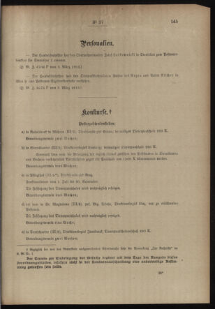 Post- und Telegraphen-Verordnungsblatt für das Verwaltungsgebiet des K.-K. Handelsministeriums 19130311 Seite: 3