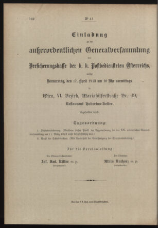 Post- und Telegraphen-Verordnungsblatt für das Verwaltungsgebiet des K.-K. Handelsministeriums 19130321 Seite: 4