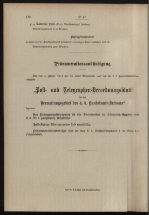 Post- und Telegraphen-Verordnungsblatt für das Verwaltungsgebiet des K.-K. Handelsministeriums 19130410 Seite: 4