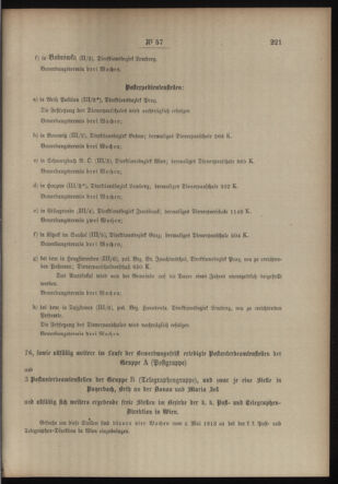 Post- und Telegraphen-Verordnungsblatt für das Verwaltungsgebiet des K.-K. Handelsministeriums 19130502 Seite: 3