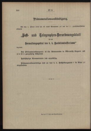 Post- und Telegraphen-Verordnungsblatt für das Verwaltungsgebiet des K.-K. Handelsministeriums 19130520 Seite: 4