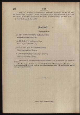 Post- und Telegraphen-Verordnungsblatt für das Verwaltungsgebiet des K.-K. Handelsministeriums 19130521 Seite: 6